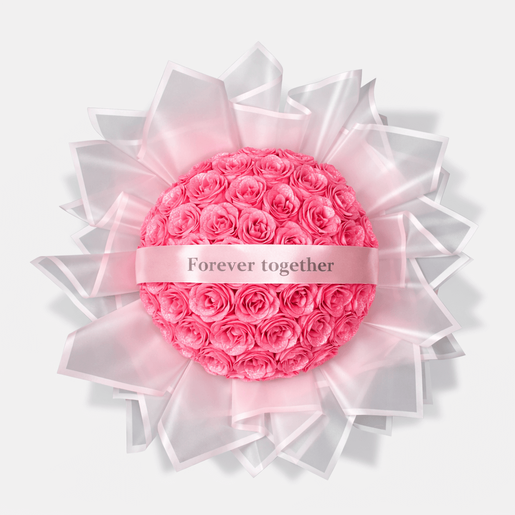 Glitterrozen boeket | Roze