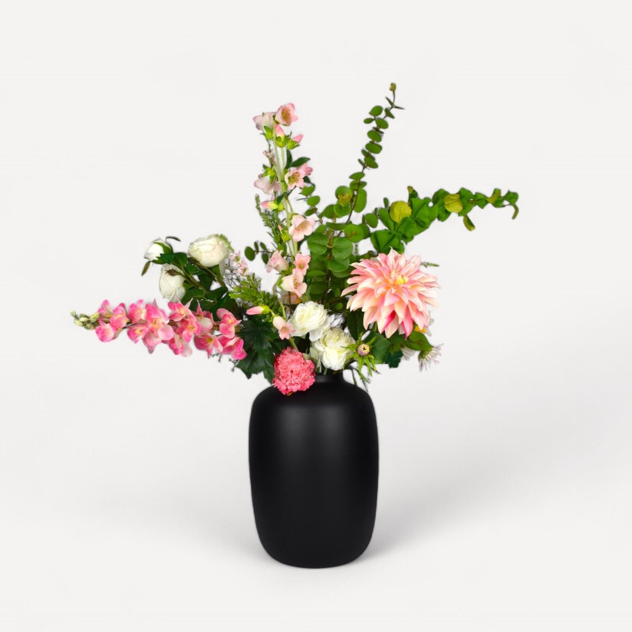 roze wit zijden bloemen boeket