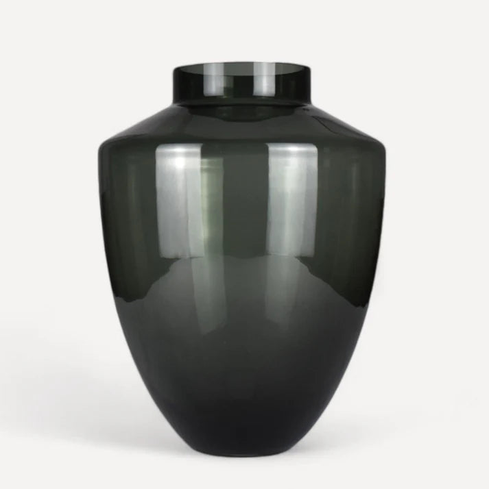 serenova glas zwart vaas voor zijden bloemen boeket