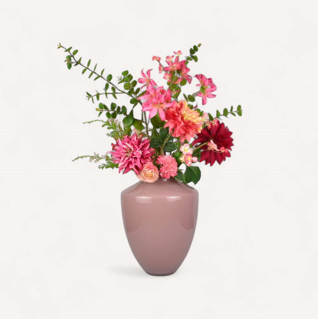 rood roze grote zijden bloemen boeket
voor