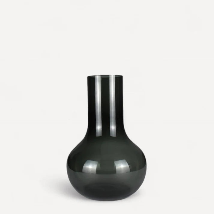 aurelia glas zwart small vaas voor zijden bloemen boeket