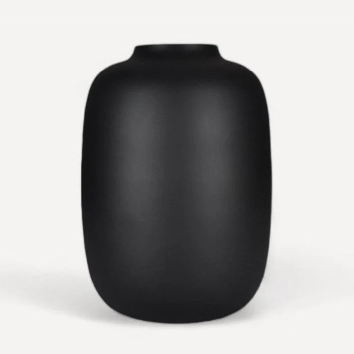 celestia mat zwart middelgrote vaas voor zijden bloemen boeket