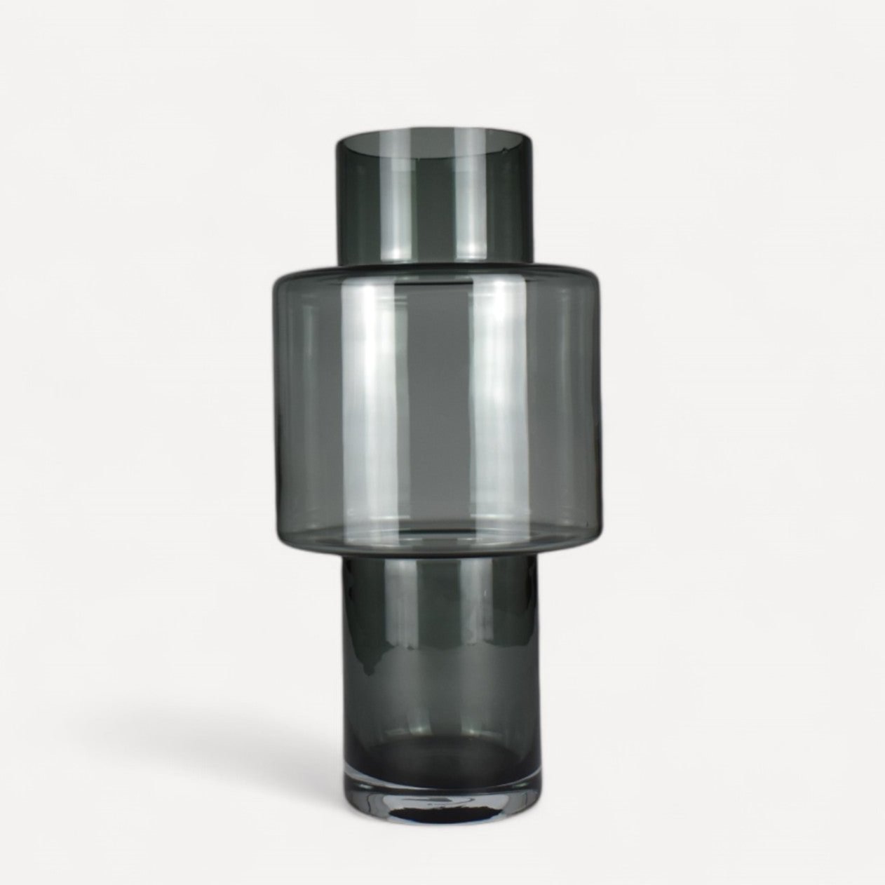 Solara Glas Zwart vaas