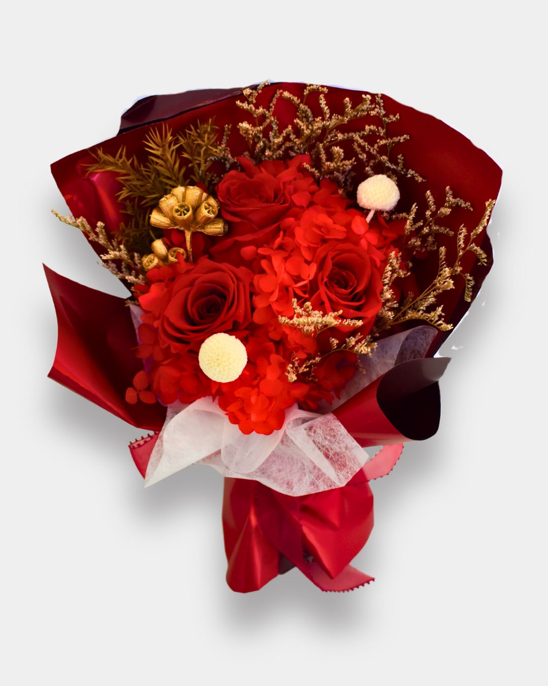 Geconserveerd Boeket | Rood
