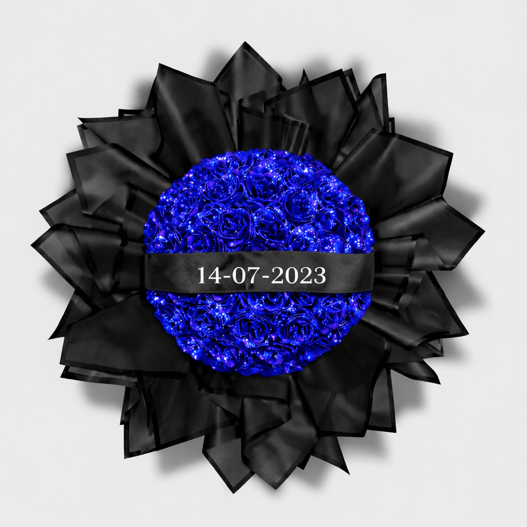 Glitterrozen boeket | Blauw